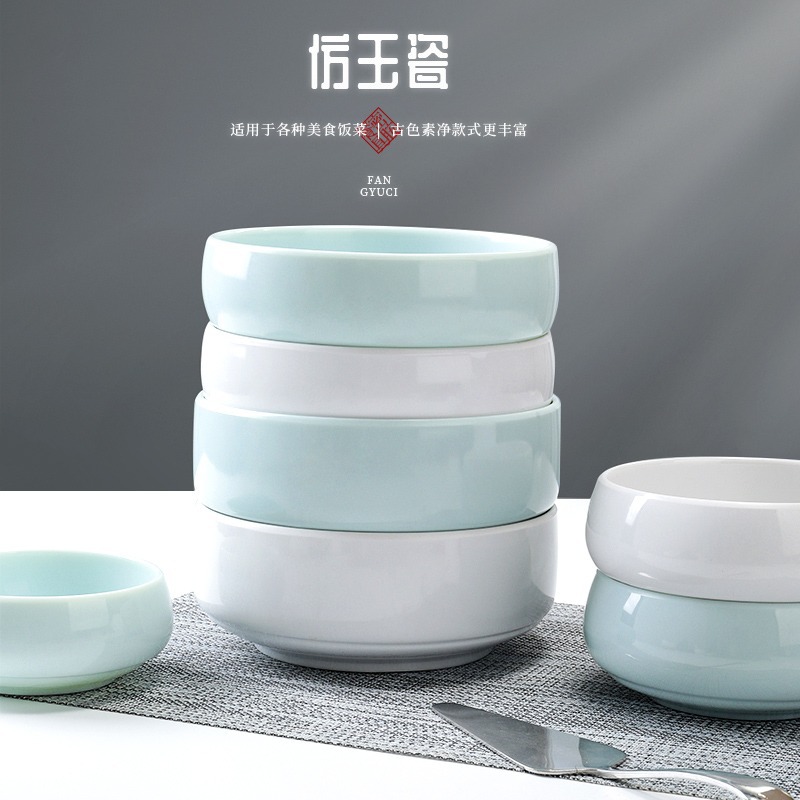 Melamine small bowls, imitation porcelain plastic soup bowls, rice bowls, Korean cooking bowls, creative French sea bowls, round bowls, exquisite tableware for commercial use 3