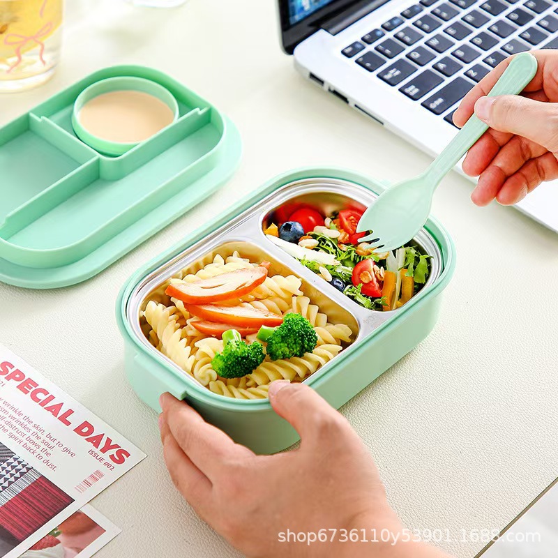 304 stainless steel export lunch box, creative lunch box, student and office worker lunch box, portable outdoor bento box Application Scenario