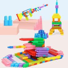 儿童大号火箭子弹头积木益智拼装玩具幼儿园男女宝宝早教DIY拼插细节图