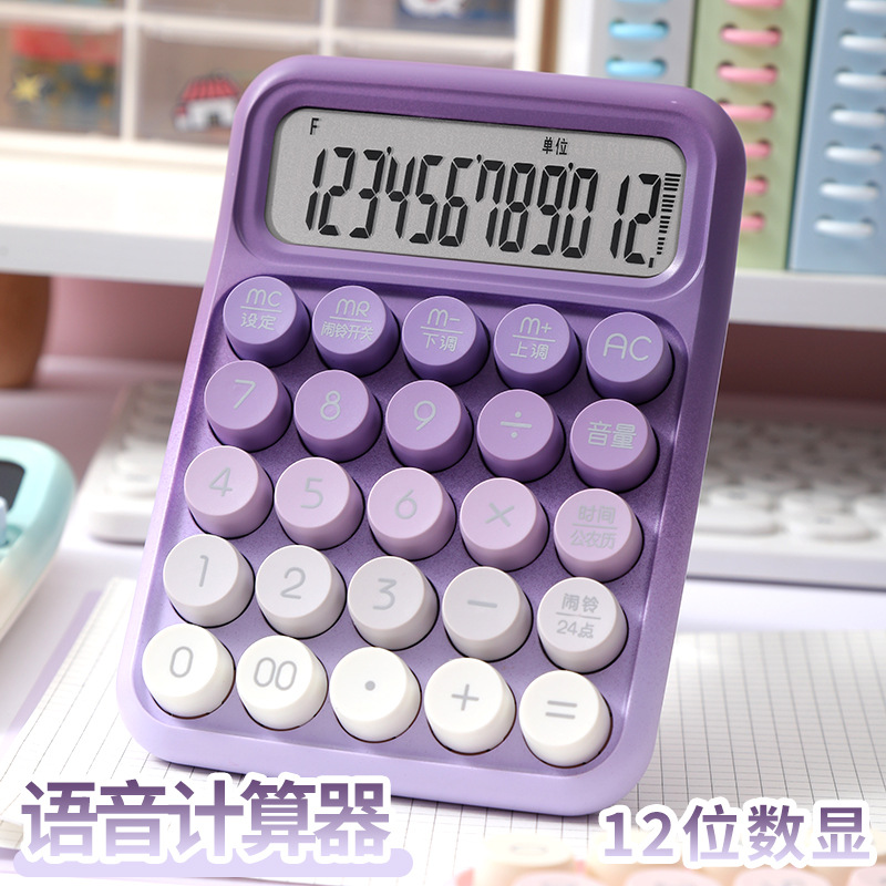 RZ-817TK real-person voice calculator, flexible mechanical keyboard voice calculator, portable office supplies Application Scenario