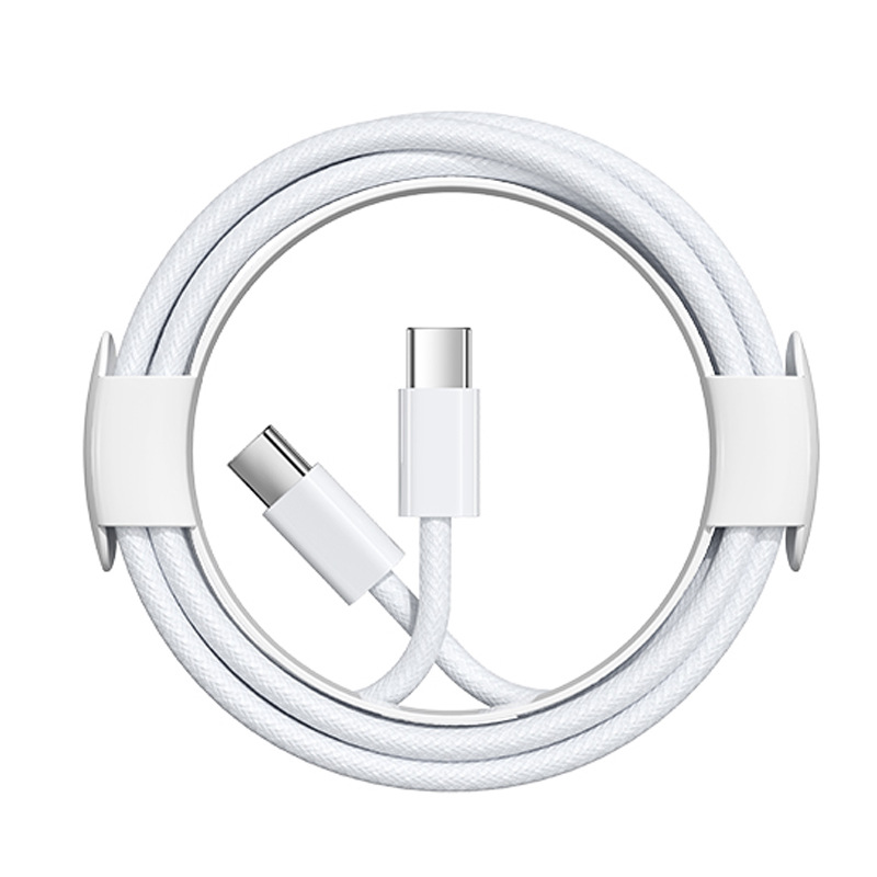 A 60W fast charging PD data cable with postal code weaving, suitable for Apple 15, Huawei dual Type-C, Honor CtoC charging cable Item Picture