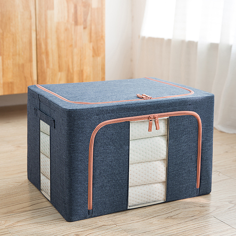 No-installation storage box, thickened dust-proof clothing organization box, storage box, large foldable fabric wardrobe, hundred-box details Picture