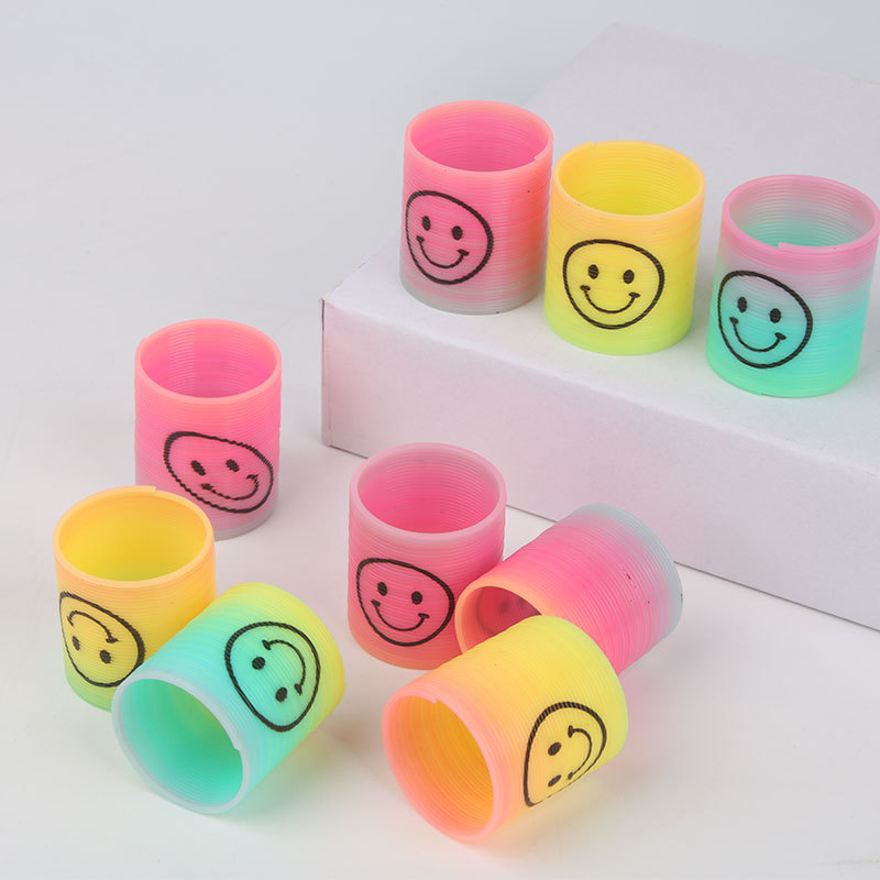 迷你笑脸彩虹圈80后怀旧弹力圈地摊奖品伸缩魔术圈幼儿园玩具批发产品图