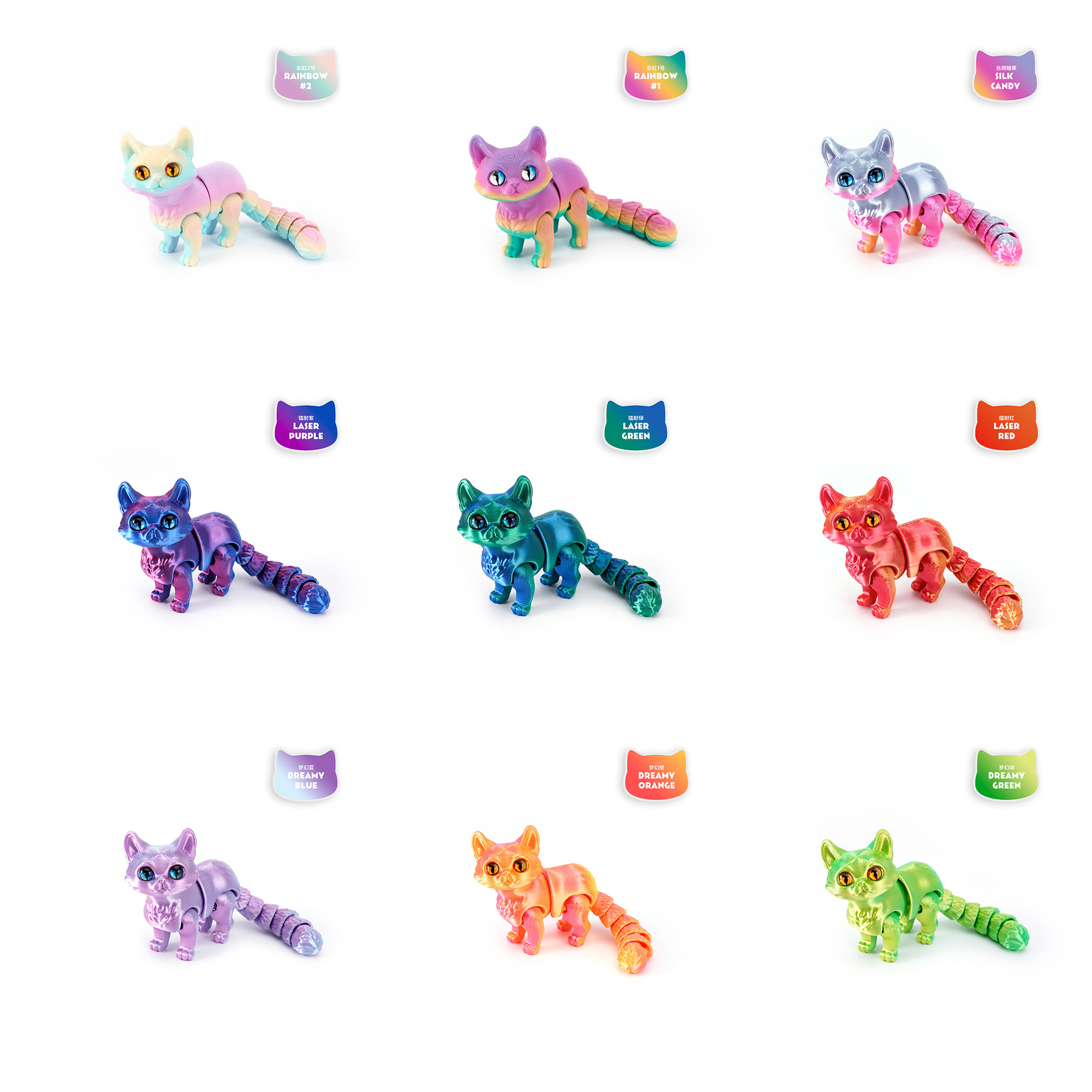 3D printed cute cats, new cross-border bestsellers, figurines, models, simulation toys, and animal cuteness Application Scenario