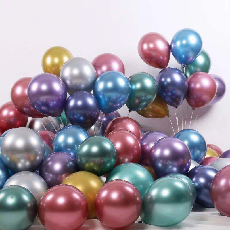 5-inch thickened round metallic balloon, popular birthday, wedding, party, wedding room decoration and wedding supplies Specification image