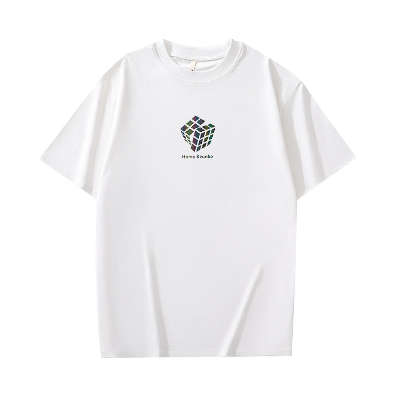 Heavyweight pure cotton short-sleeved T-shirt for men, round neck loose, pure white base layer for men, 2026 new style, T-shirt as an inner layer for summer Item Picture