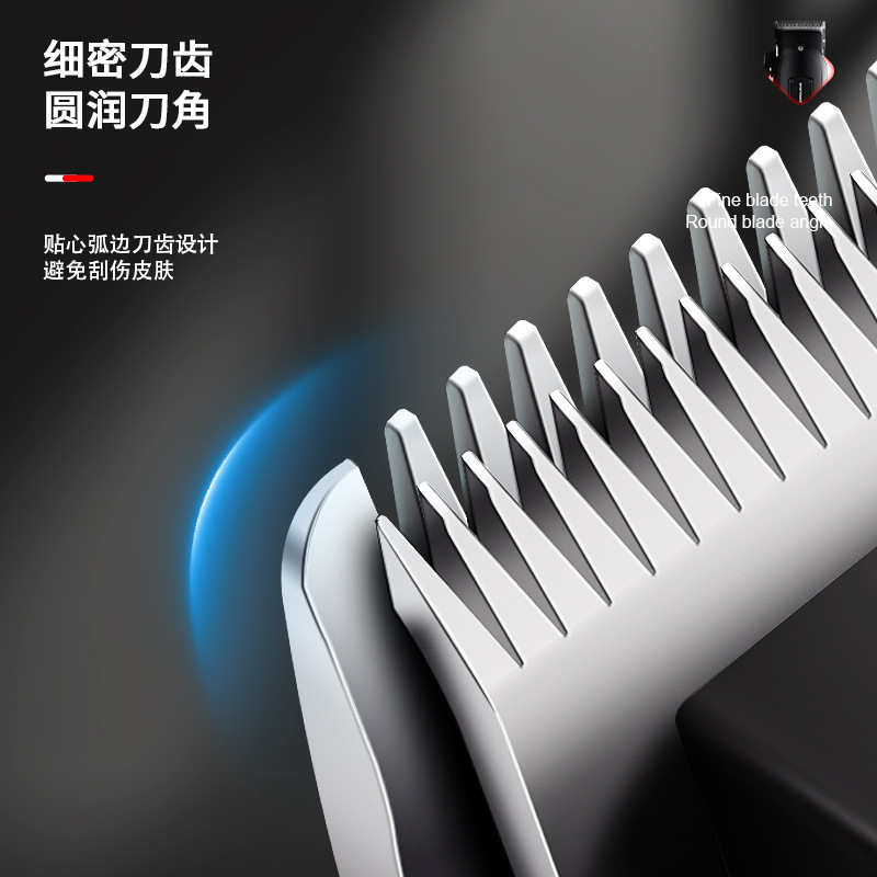Hair clipper, electric hair clipper, electric hair clipper, digital display electric hair clipper, professional men's hair salon magic tool, cut by yourself details Picture