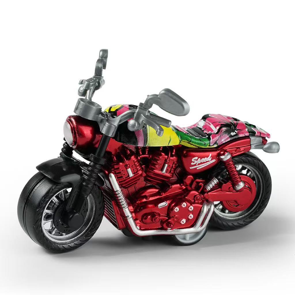 Cross-border children's toys, simulated rebound motorcycle models, keychains, decorative items, durable toy cars, grabbers, gifts Item Picture