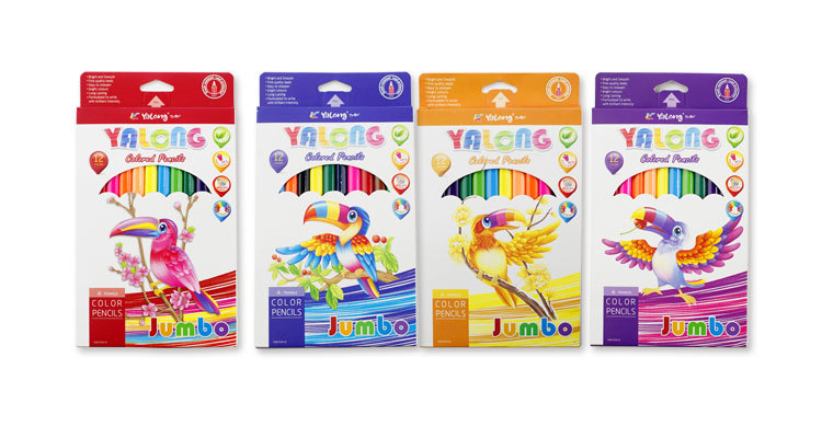 7-inch giant natural wooden colored pencil drawing set, children's colored pencils Specification image