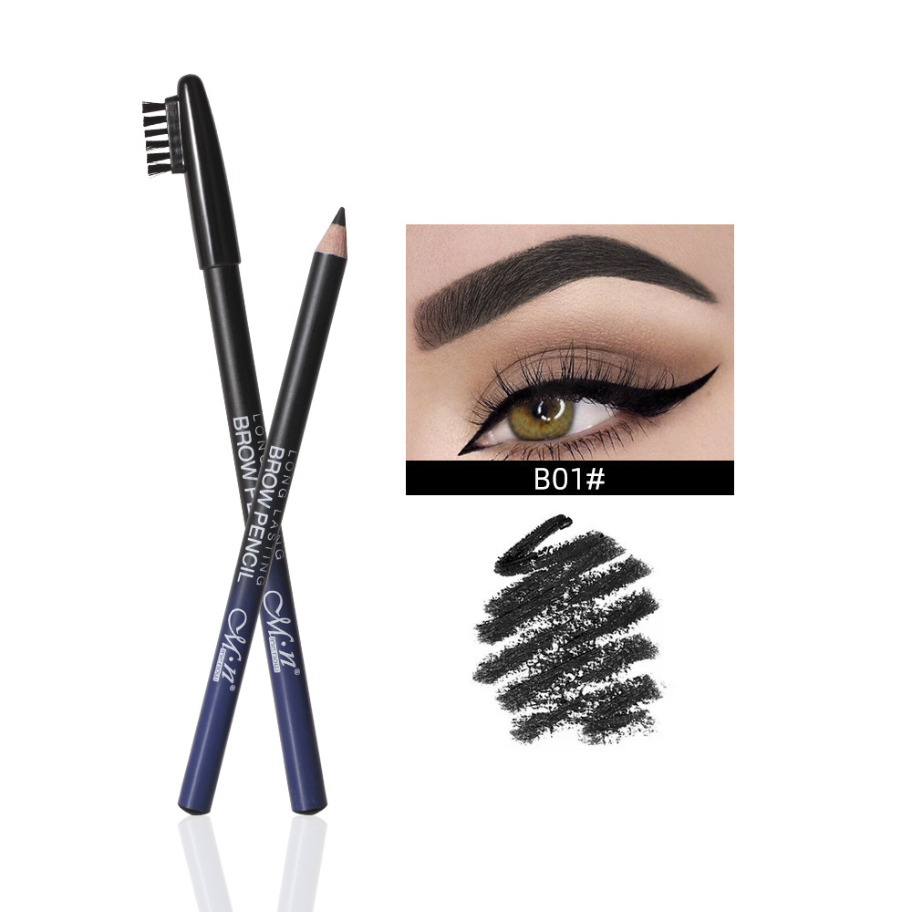 Menow, a cross-border makeup brand that offers long-lasting, non-smudge eyebrow pencil cosmetics with combs, factory wholesale Item Picture