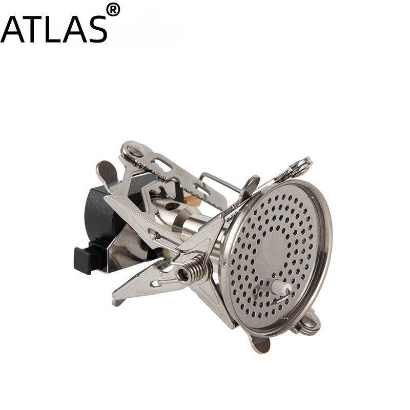 ATLAS portable outdoor camping stove, stainless steel windproof high-flame gas stove, mini gas stove, camping water boiling Specification image