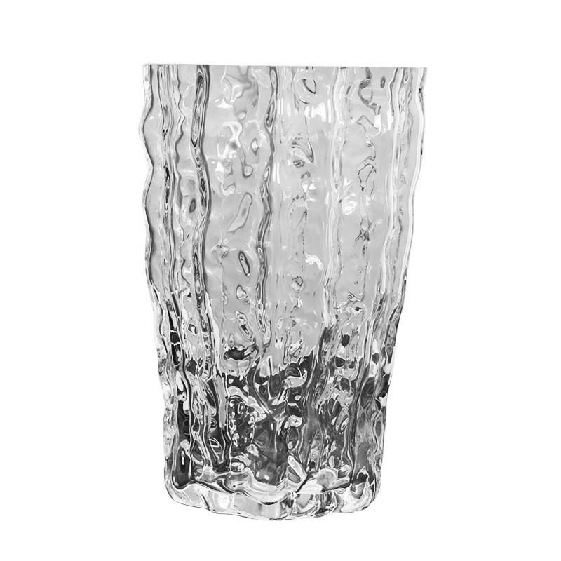 Creative thickened glass transparent glacier three-dimensional relief vase and flower vases, Finnish Extreme series decorative model room ornaments Item Picture