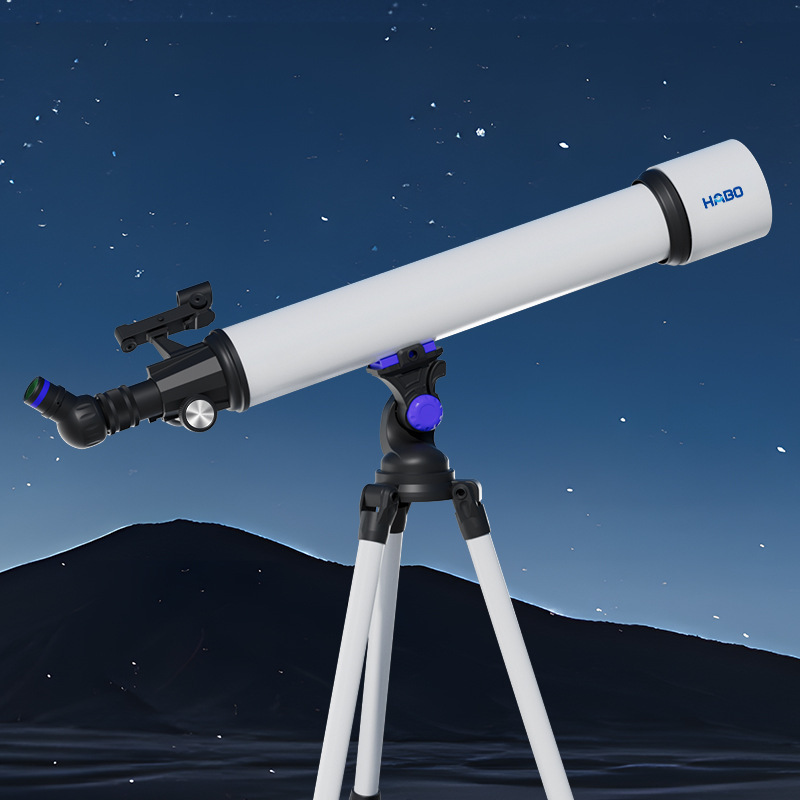 The Habo 80900 White Astronomical Telescope With A Large Aperture Offers High-Definition And High-Magnification Stargazing And Sightseeing, Suitable For Both Space And Ground Use Specification drawing