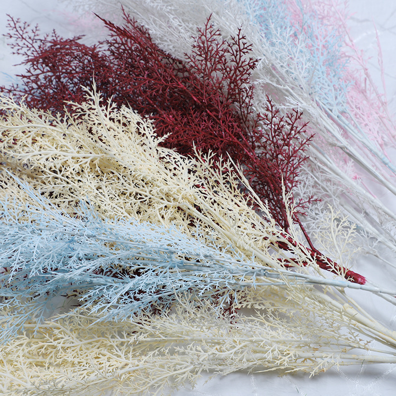 仿真迷雾花香槟色白色雾凇草婚礼堂仿真花装饰吊顶造景假花塑料花产品图