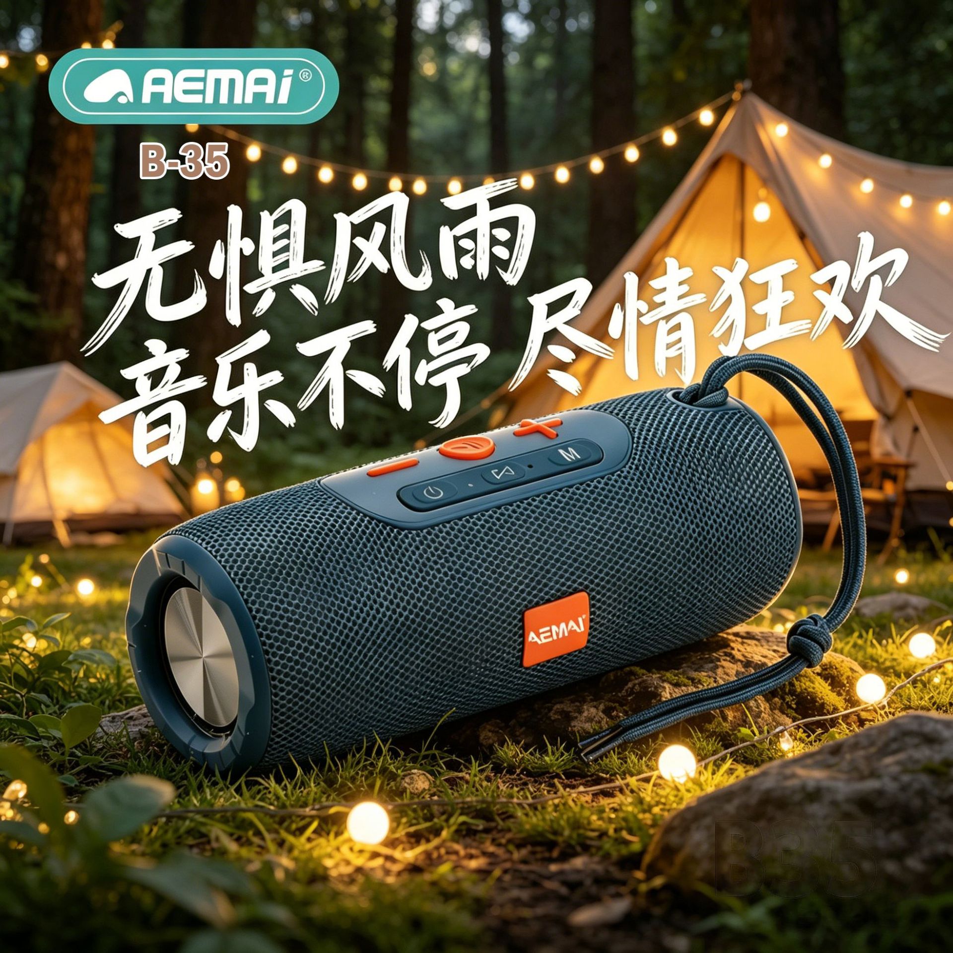 AEMAI's new bestseller, the cross-border B35 Bluetooth speaker, is a wireless subwoofer for export. It features high-quality sound with buttons and portability