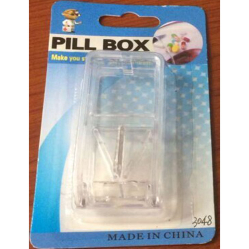 Portable transparent plastic medicine boxes, medicine slicers, medicine slicers, medicine storage boxes and dispensing boxes exclusively for foreign trade Specification drawing