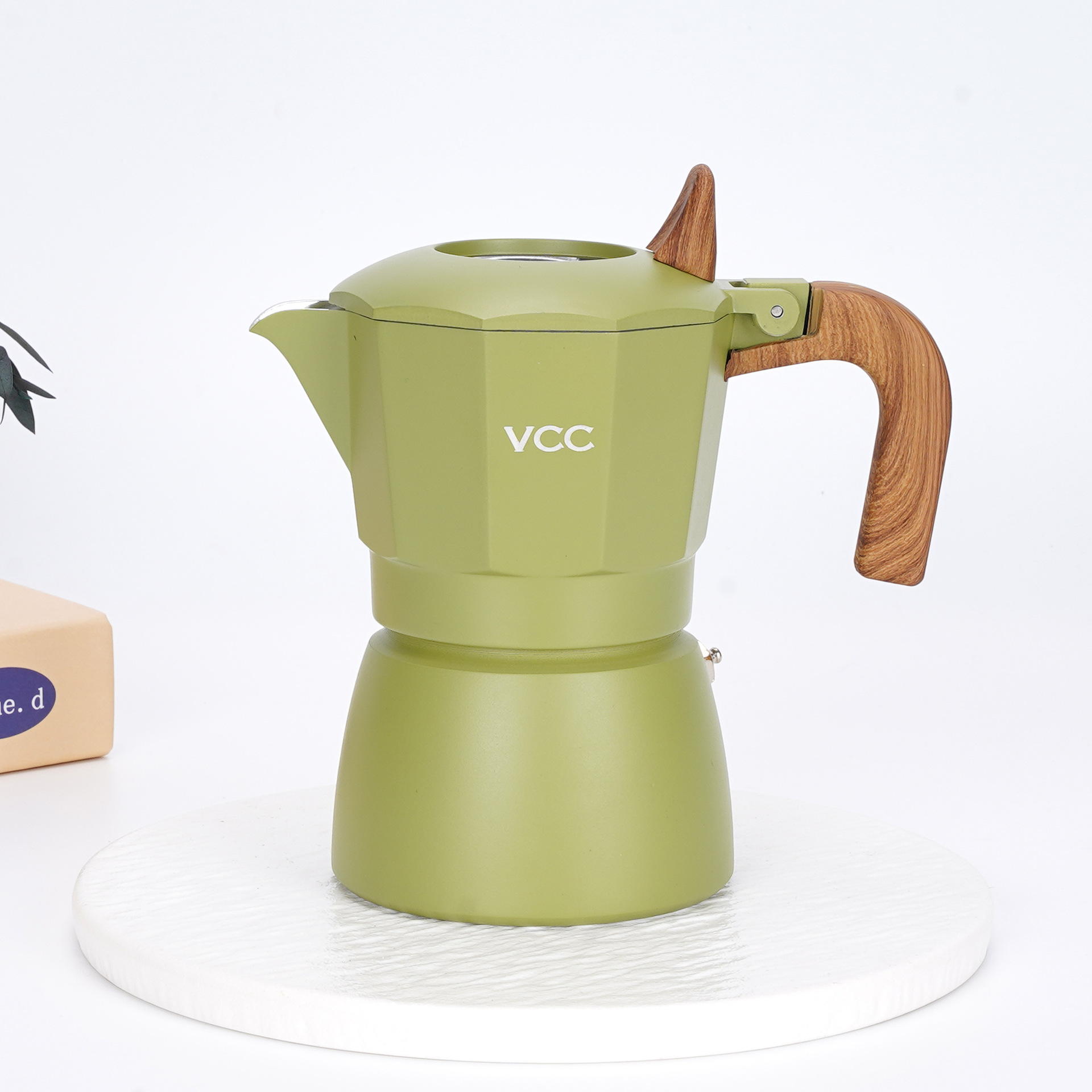 Double-valve Mocha pot Italian coffee maker, outdoor concentrated extraction hand-brewed, camping retro pot equipment, custom coffee machine details Picture