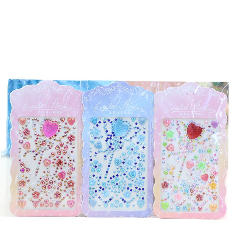 Children's stickers, gemstone, crystal, acrylic, diy diamond stickers, girls' decorative creativity, kindergarten reward stickers Item Picture