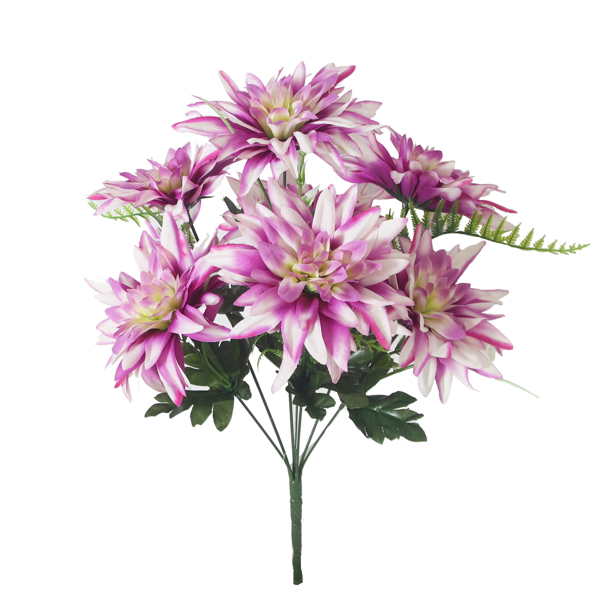 Export of European-style custom fan-shaped large bunches of artificial flowers, artificial chrysanthemums, silk fabric artificial flowers wholesale details Picture