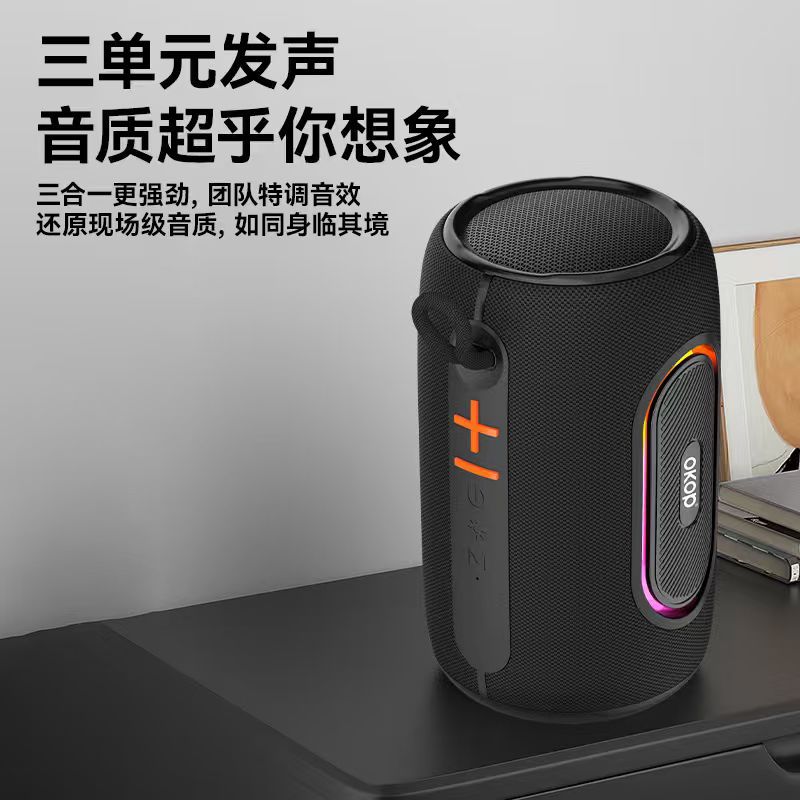 592 Wireless Bluetooth speaker, outdoor portable RGB subwoofer, Home desktop card slot speaker, home mini Cross-border Specification image