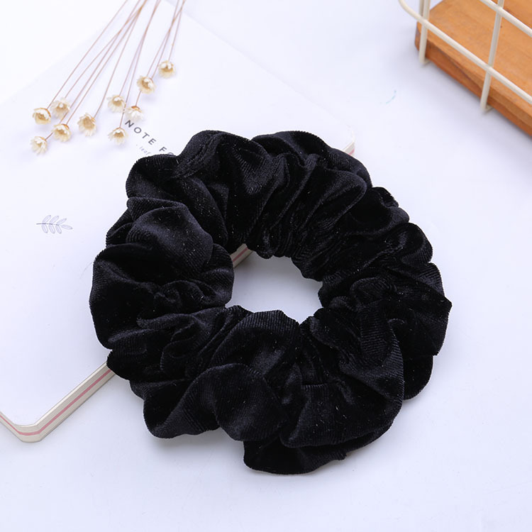New Korean-style velvet hairpin large intestine hair band women's fashionable headwear with high elasticity. Wholesale of large intestine hair bands Specification image
