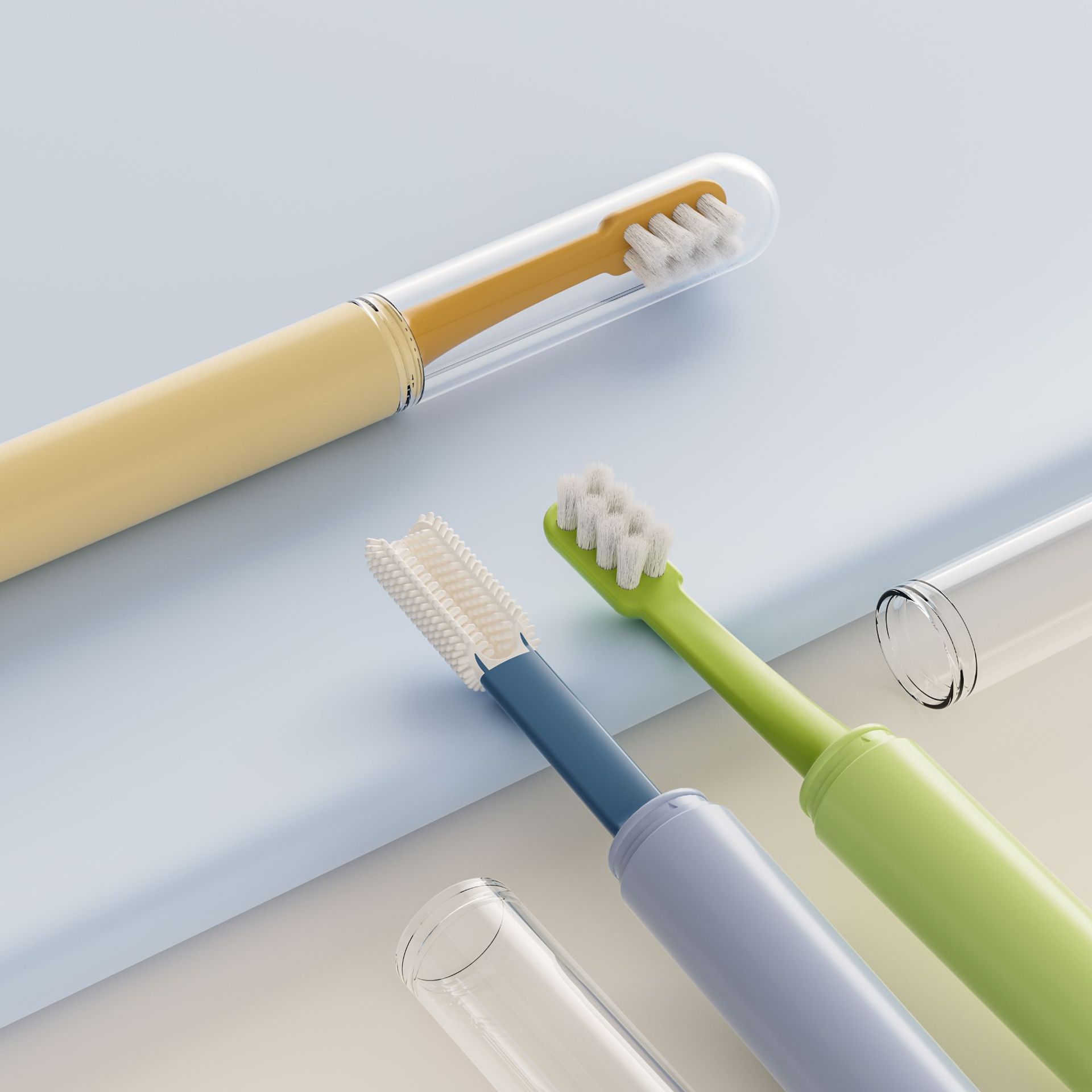 猫狗专用牙刷清洁口腔牙垢硅胶双头可用多角度清洁宠物专用