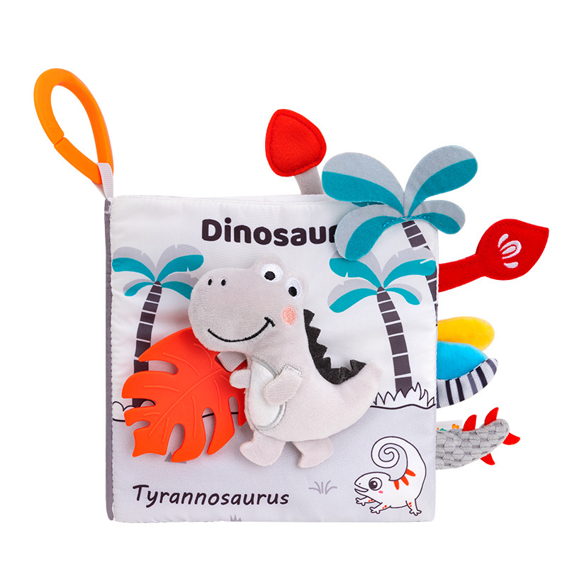 Happymonkey 3D Tail Cloth Book is a tear-resistant baby visual grasping perception training toy with teething rings Item Picture