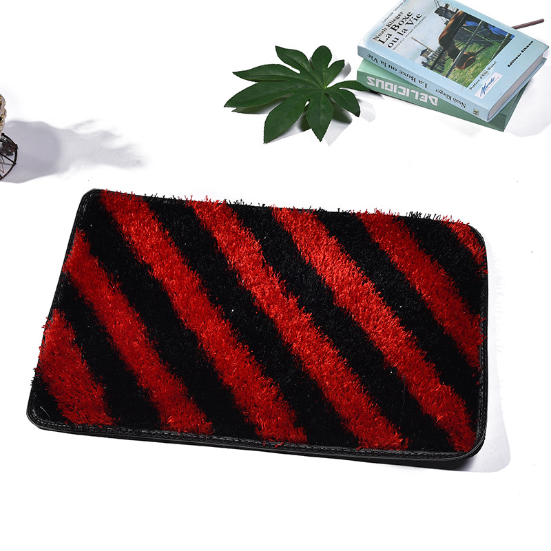 韩国丝中丝宽纹浴室 客厅地毯脚垫 进入门吸水除尘毛绒地垫