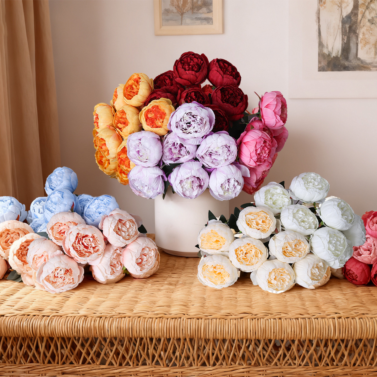 永生花/毛绒玩具花束/满天星/礼盒空/芦苇插花细节图