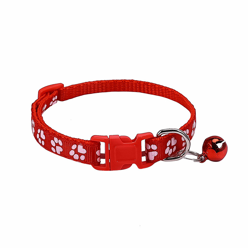 1.0 Pet footprint patch collar, dog neck collar, cat bell collar factory store, large stock available Specification image