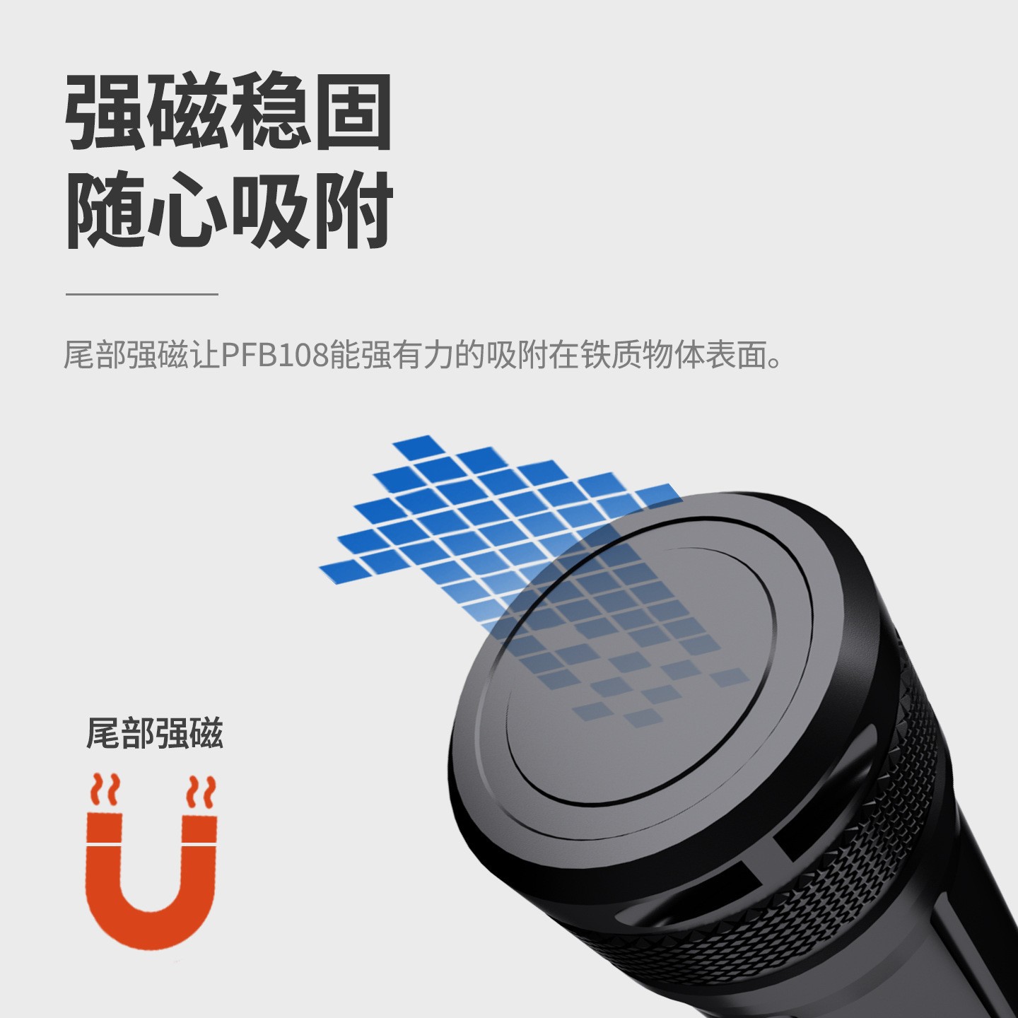 2026 Cross-border New dual-source flashlight, magnetic attraction strong light long-range outdoor portable rotating Maintenance flashlight Specification image