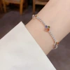 French light luxury, fashionable and high-end style, full diamond, colorful four-leaf flower bracelet, personalized, exquisite, versatile and super dazzling jewelry wholesale details Picture
