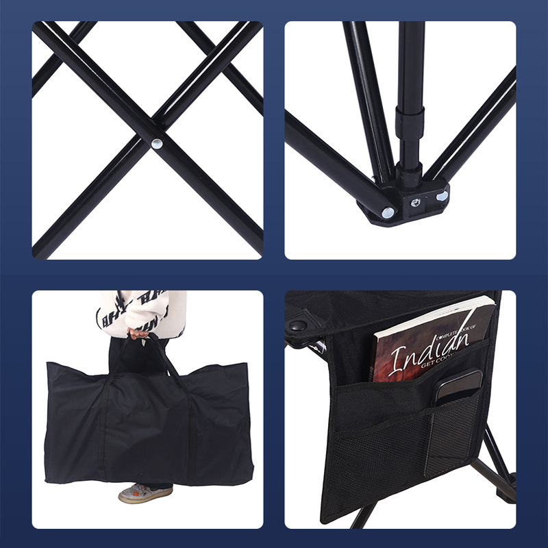 600D Oxford cloth steel pipe training and waiting chair for the football field, backrest camping outdoor beach chair details Picture