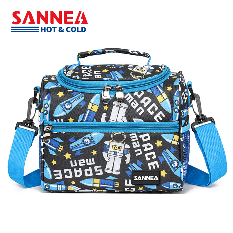 Three-energy cartoon portable insulated lunch box bag, cross-border insulated lunch bag, student hand-held lunch bag, children's meal bag in stock details Picture
