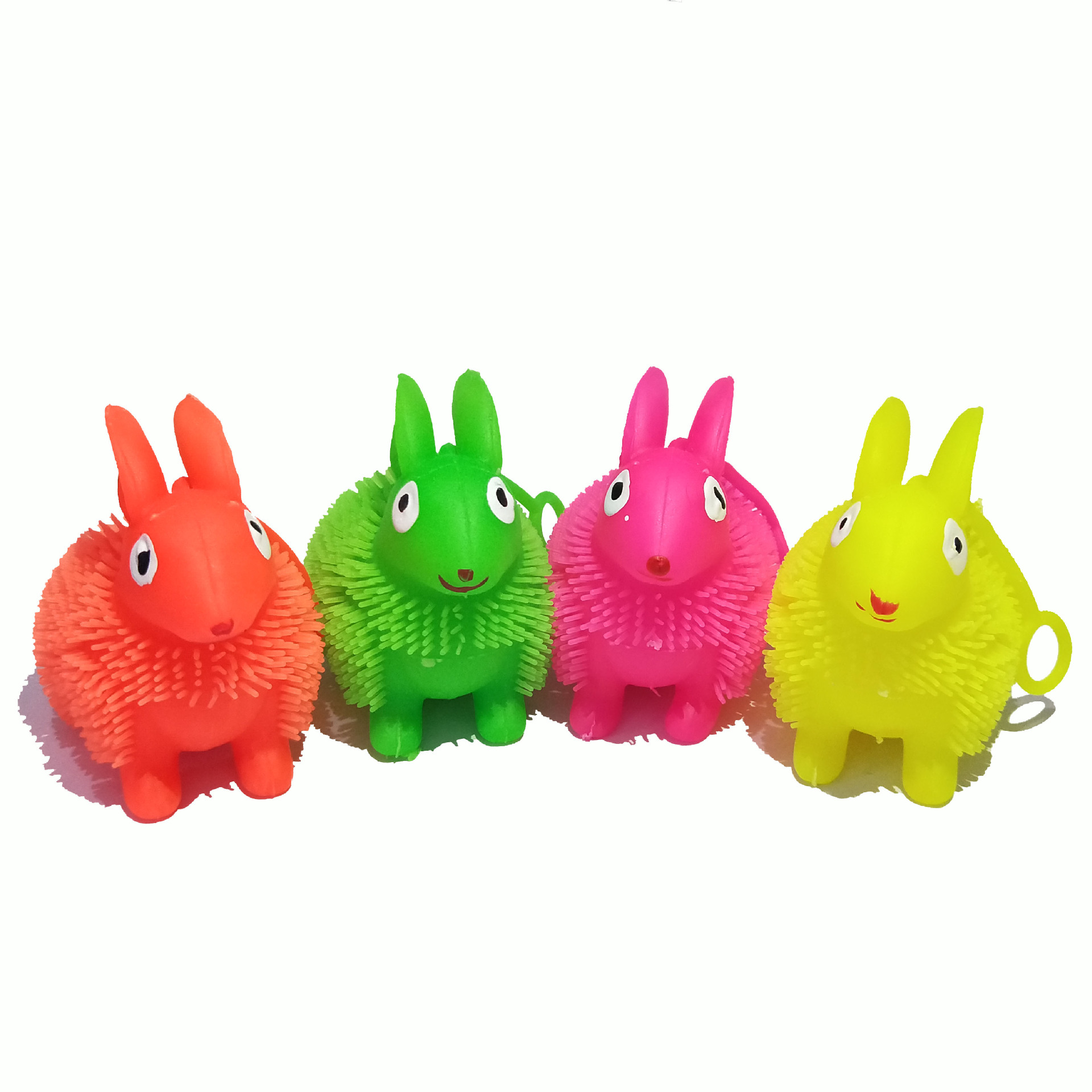 【卡通毛毛球】现货供应兔子儿童互动TRP闪光设计闪光玩具