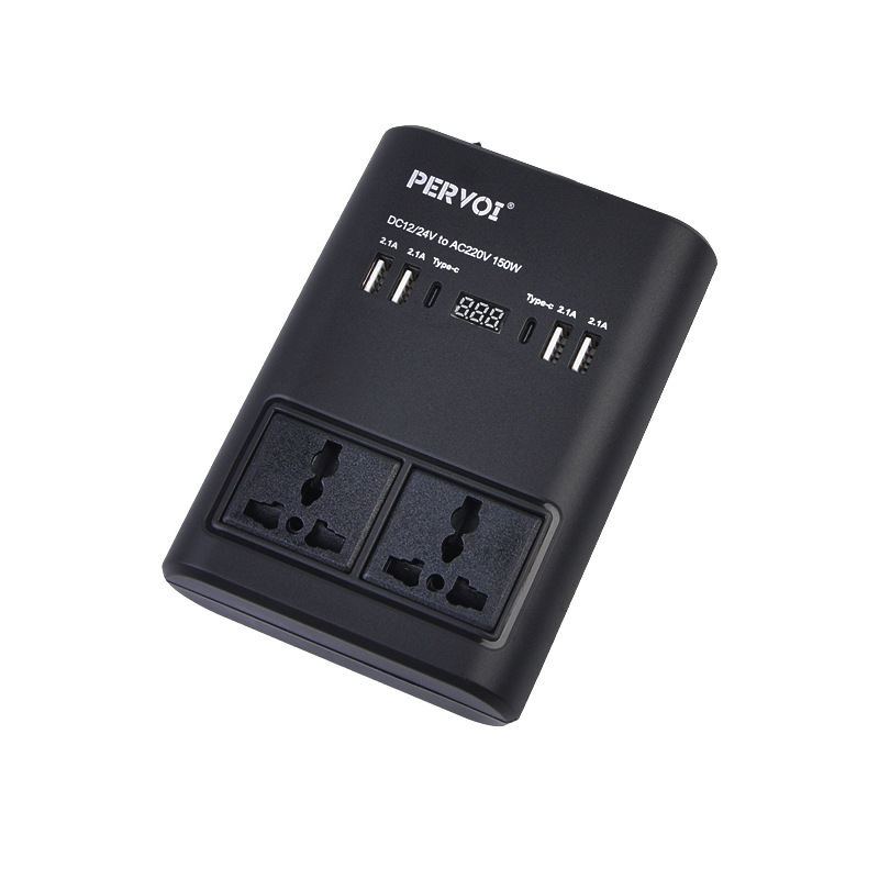 佩沃新款150W大功率12V24V220V车充电源转换器通用汽车车载逆变器