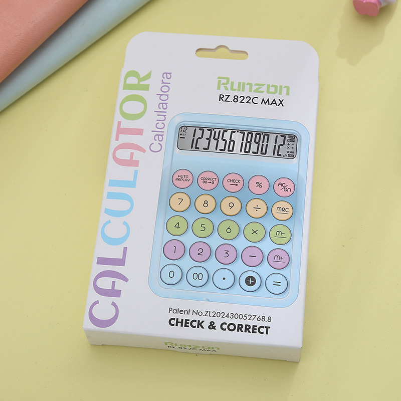 RZ-822CMAX New dopamine Calculator with circular mechanical keyboard and macaron gradient calculator Application Scenario