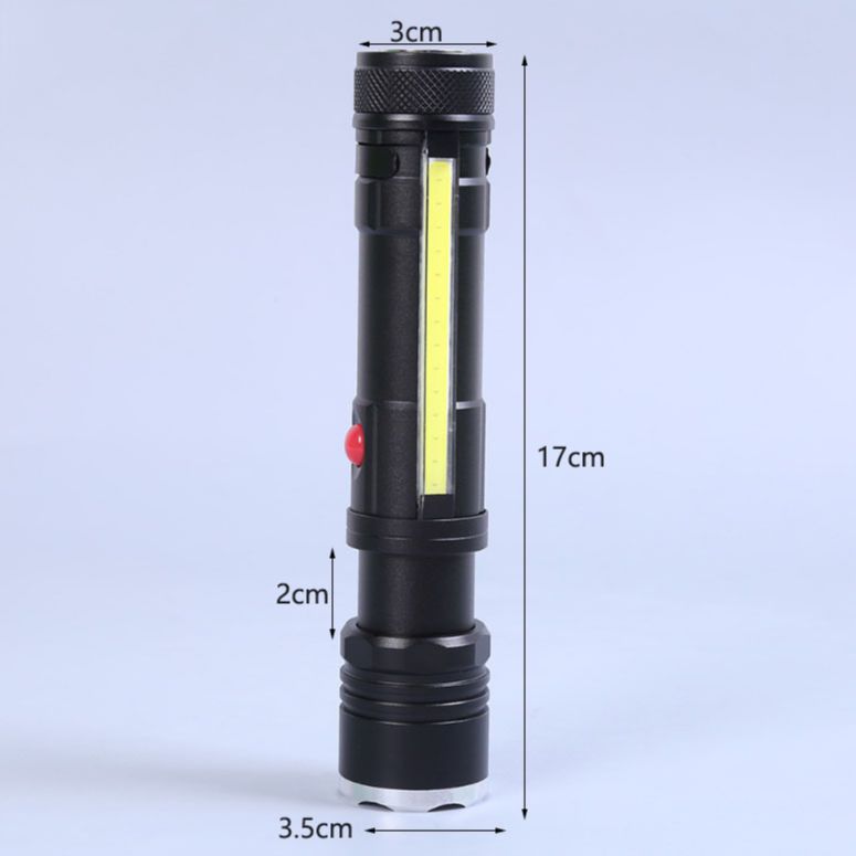 Powerful Outdoor Usb Charging Zoom T6 Long-Range Ultra-Bright Hand-Held Flashlight Cob Strong Magnetic Flashlight Application Scenario