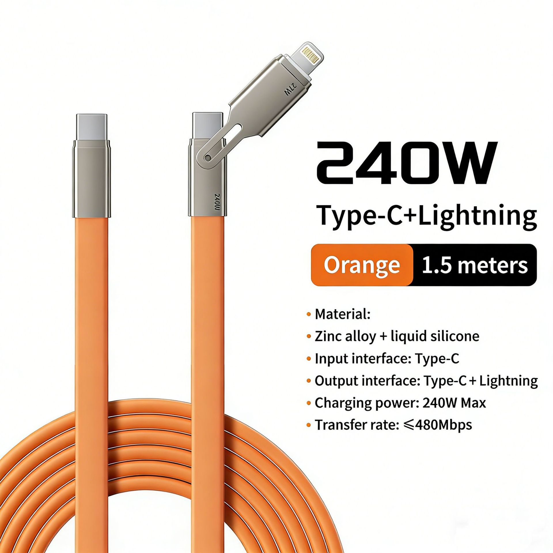 إن خط 240W المزدوج السليكون الحقيقي يعمل بسرعة كبيرة على أبل 17 WHP Typec بشكل سريع إن خط 240W المزدوج السليكون الحقيقي يعمل بسرعة كبيرة على أبل 17 WHP Typec بشكل سريع