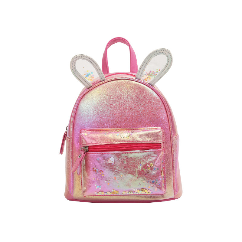 毛绒背包/书包/双肩包/背包毛绒小挂件/书包学生2023时尚白底实物图