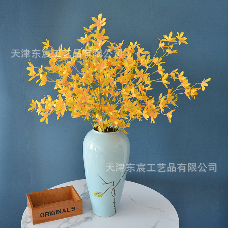 仿真花DIY发饰配件/假花/5朵塑膠花/仿真花/假花批发产品图