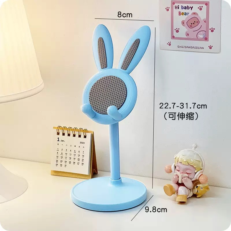 Cross-border cartoon little rabbit desktop phone stand with adjustable height and height for lazy people Application Scenario