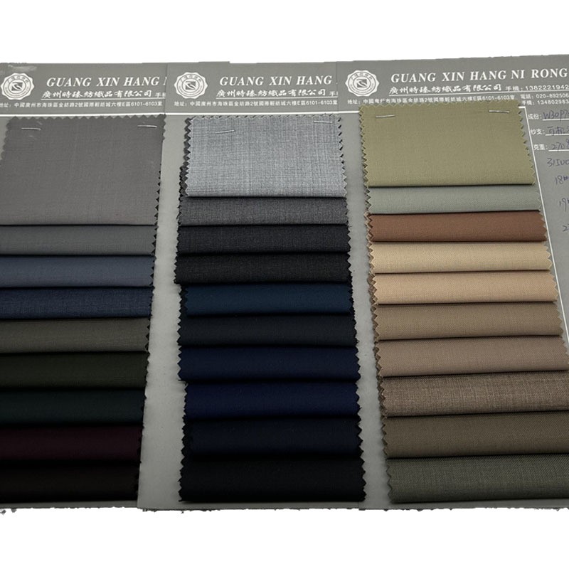 30W斜纹羊毛西服面料可机洗多色现货供应精纺毛料白底实物图