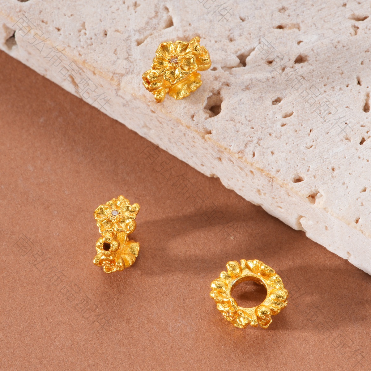 Ancient-style Yue Nan Nan gold color-preserving rose wreath with beads, high-end bracelet, necklace, DIY jewelry accessories Specification image