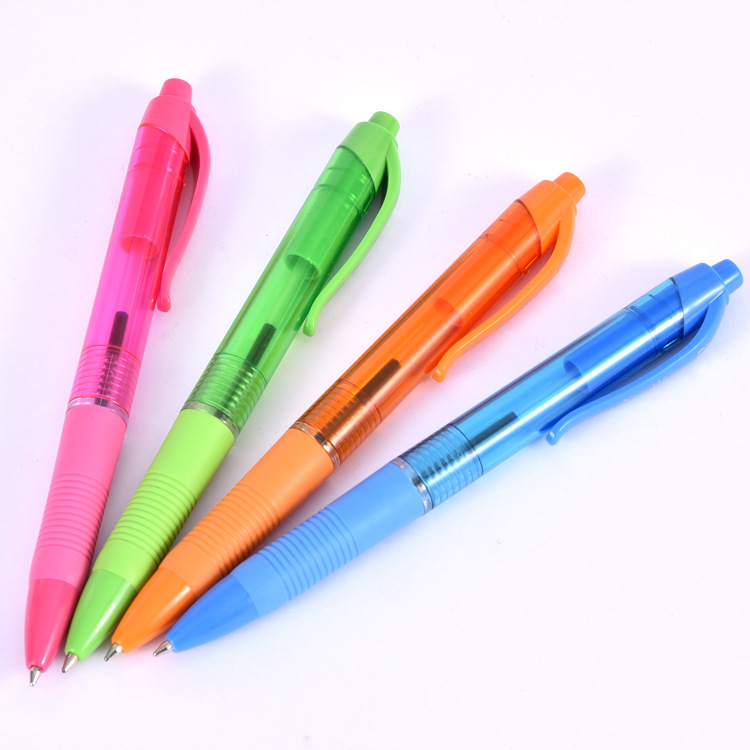 Factory direct supply of plastic jumping ballpoint pens, advertising translucent rod ballpoint pens 5351 office ballpoint pens details Picture