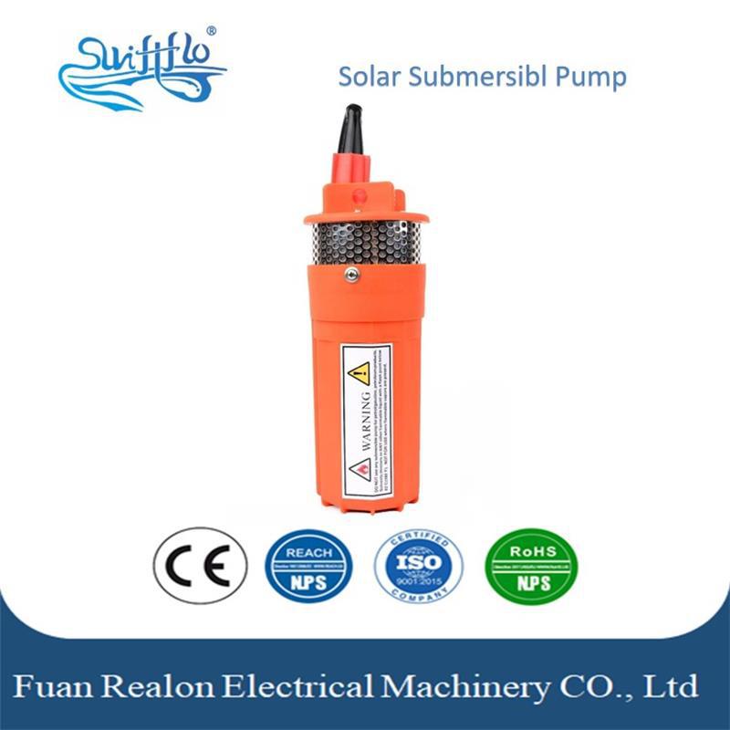 厂家供应12V太阳能潜水泵7L深井水泵光伏水泵电池加压泵