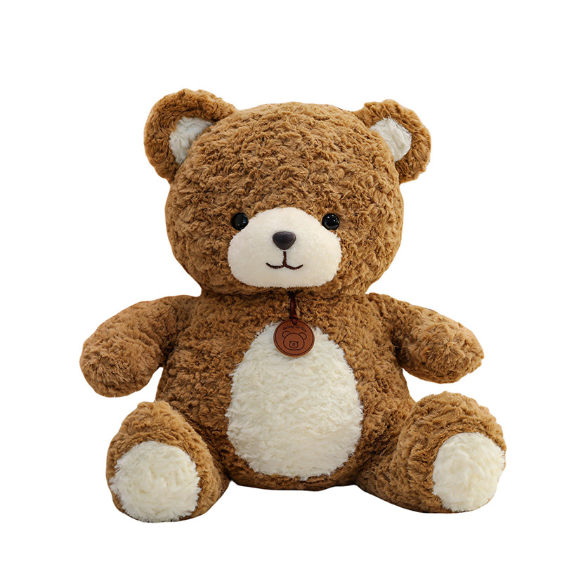 Cute bear doll bow tie, teddy bear figurine, plush toy, cartoon sitting bear doll, children's gift Item Picture