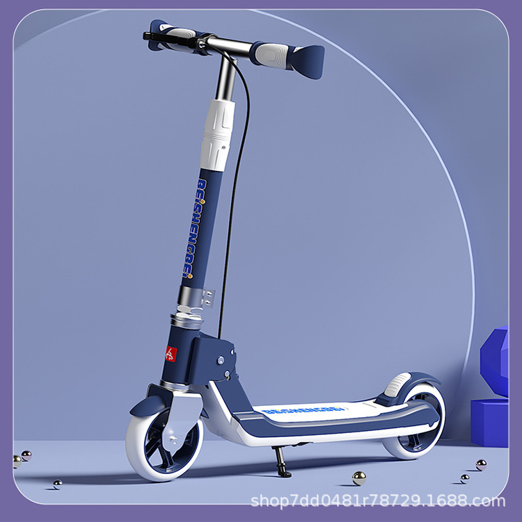 Two-wheeled scooters for children aged 6 to 12 to 15, including both boys and girls, are foldable details Picture