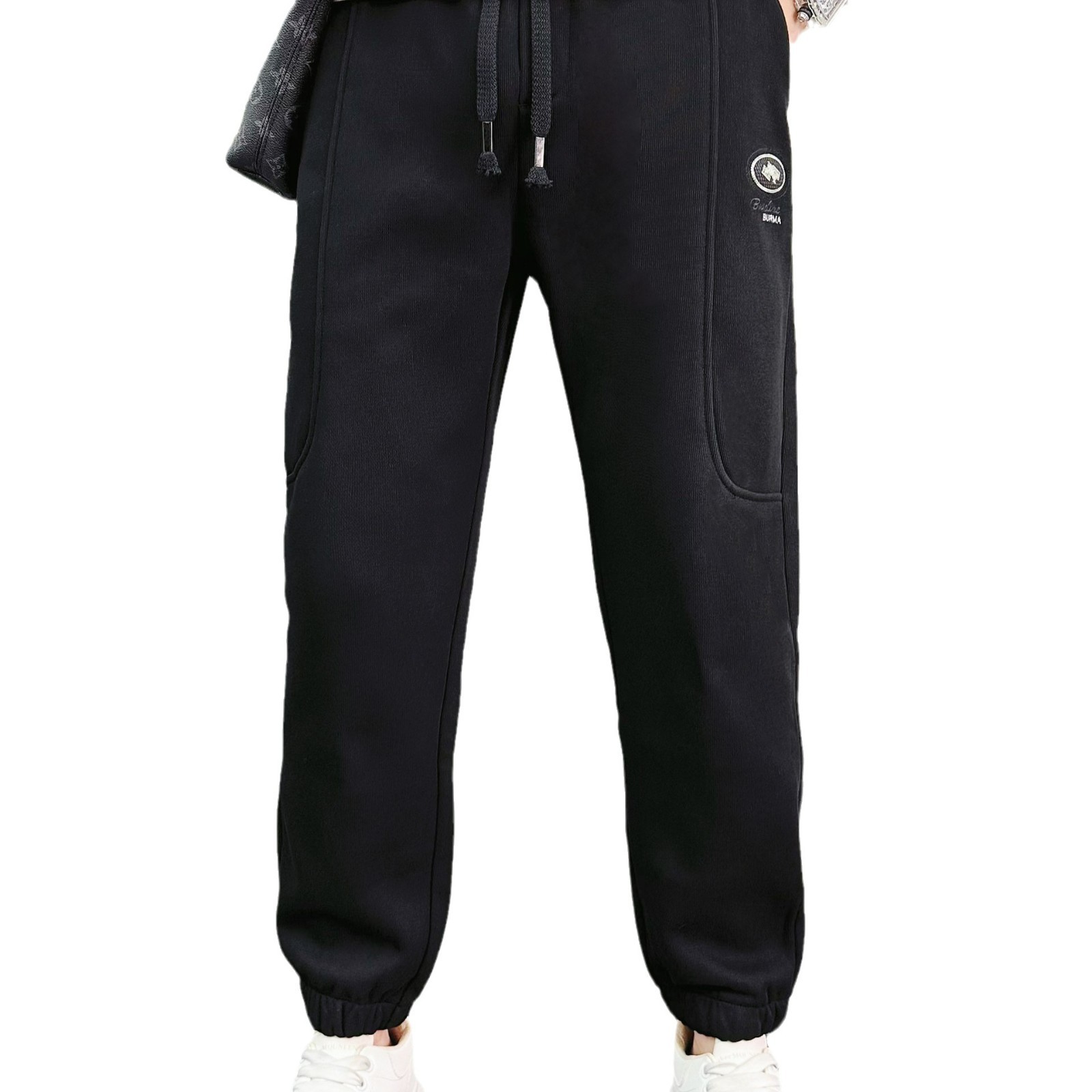 The 2025 new winter men's trousers of the cotton trendy brand are versatile, loose and casual, warm and durable Item Picture