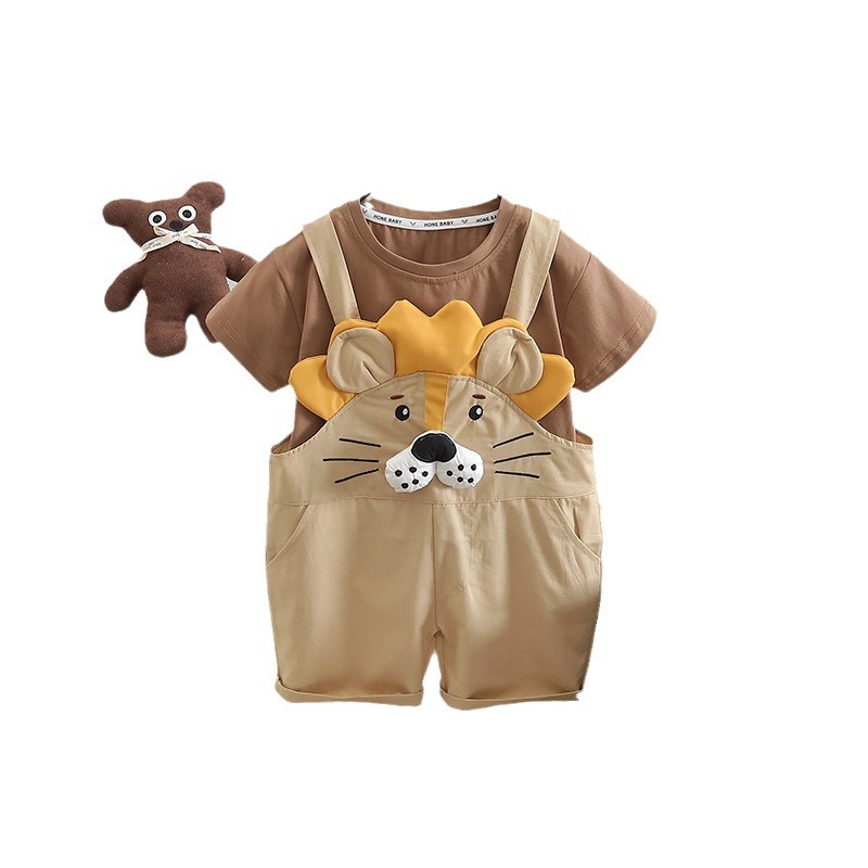 Children's short-sleeved suits, pure cotton boys' T-shirts, baby summer children's clothing, girls' shorts, baby clothes, summer clothing wholesale Item Picture